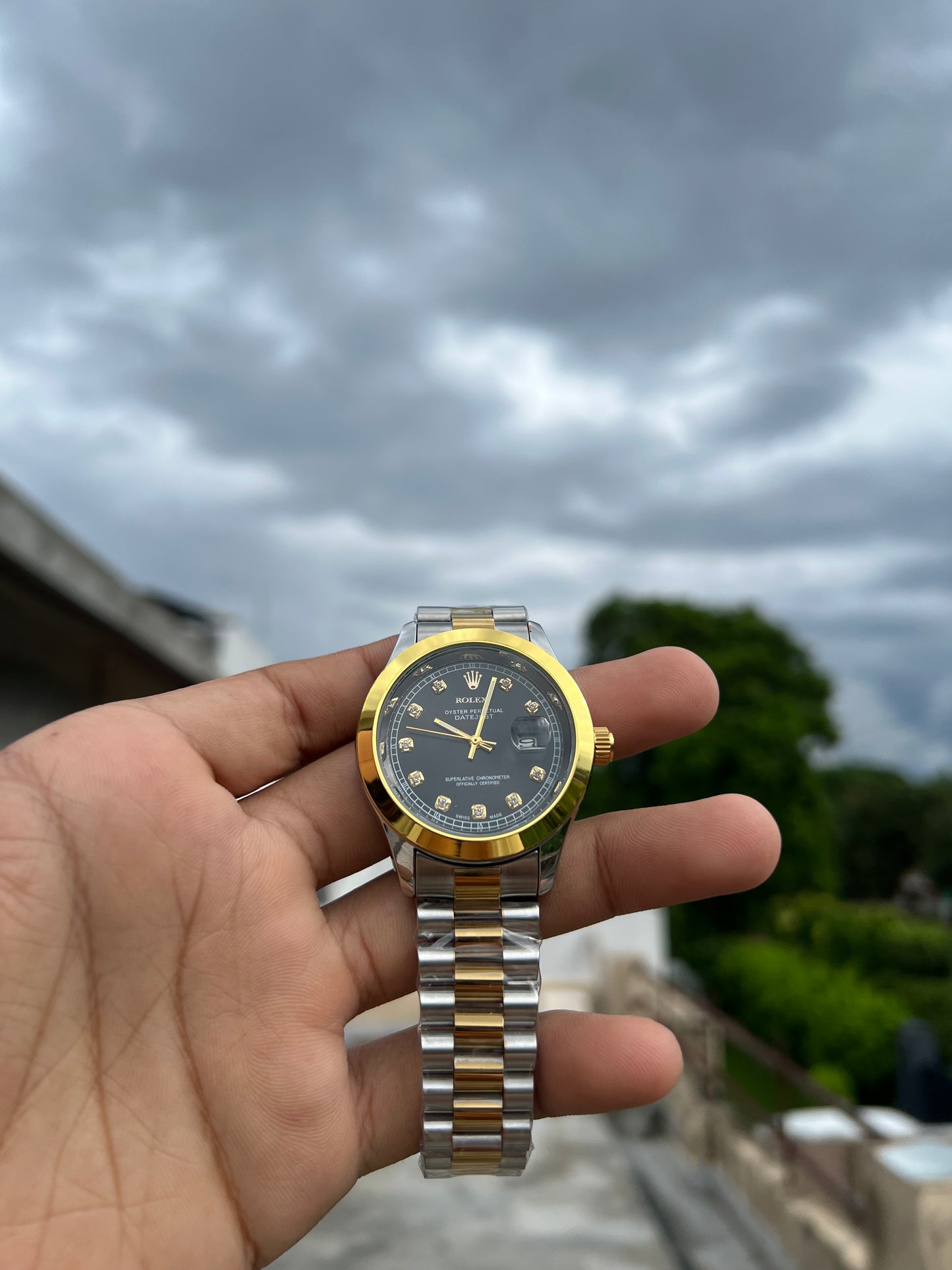 Rolex Oyster Perpetual Datejust gold black