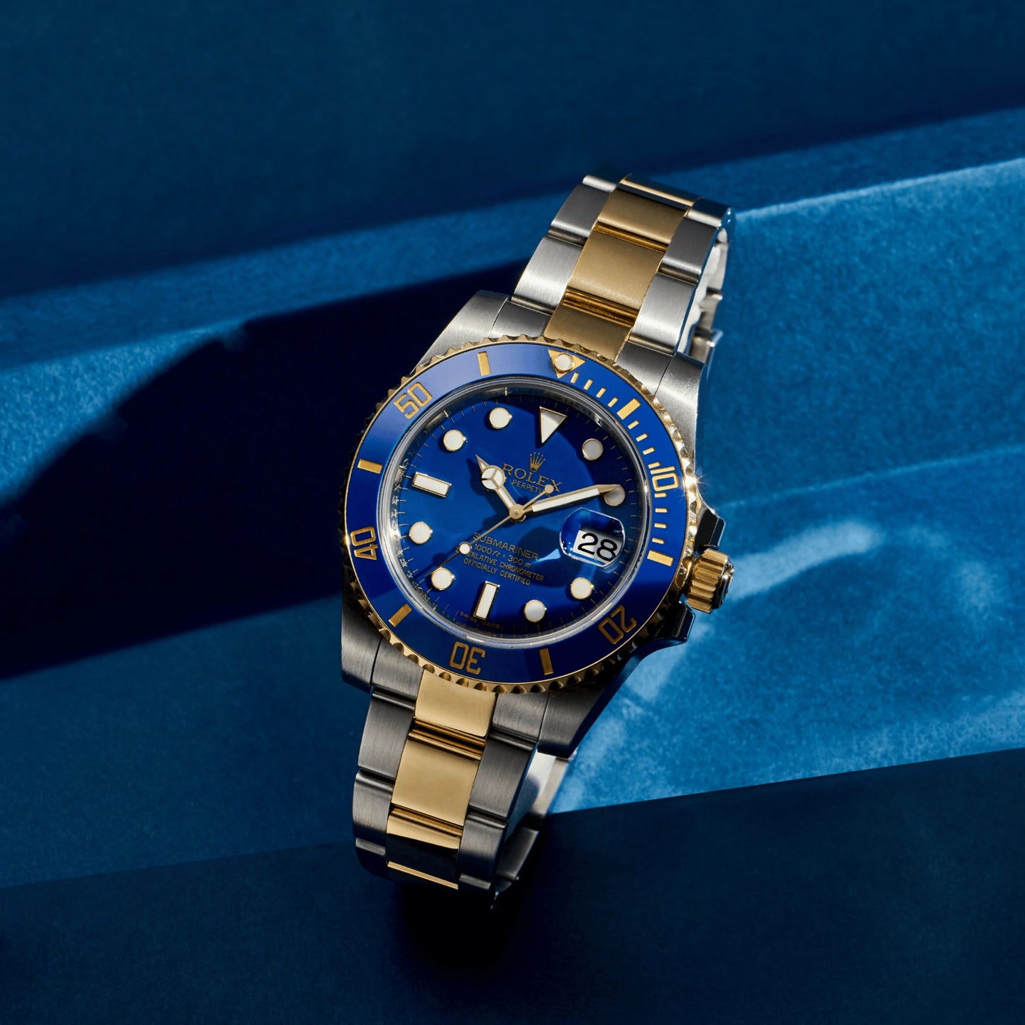 Rolex Submariner Date Yellow Gold & Steel Blue Dial 40mm