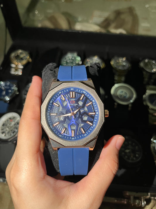 Curren 8437 Men's Quartz Blue And Black