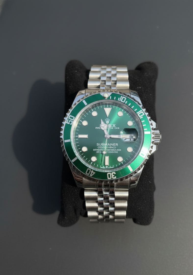⌚ Rolex Submariner – Green Bezel Automatic Diver’s Watch 🌊